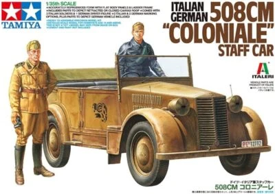 TAMIYA 1/35 ITALERI N.14 ITALIAN GERMAN 508CM COLONIALE STAFF CAR 37014 JAPAN81 - Immagine 1 di 4