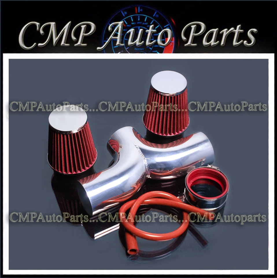 KIT DE ADMISIÓN DE AIRE DOBLE JEEP GRAND CHEROKEE 4.7 4.7L V8 ROJO 1999-2004 Foto 1 de 1