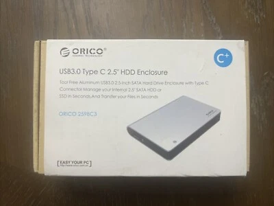 Orico 2.5 Inch USB 3.0 Type C Hard Drive Enclosure Caddy for SATA III HDD/SSD - Image 1 of 3