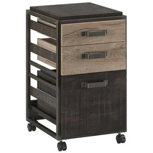 Scranton & Co 3 Drawer Mobile File Cabinet in Rustic Gray - Picture 1 of 5