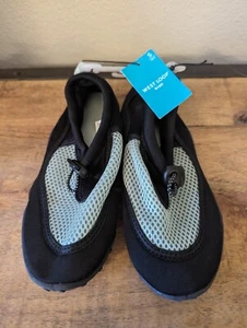 West Loop Kids Aqua Water Shoes Anti-Slip Green Black Summer Beach Pool S 13/1 - Picture 1 of 4