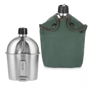 Outdoor Versatile Portable Water Bottle Army Green Kettle Water Bottle Camping - Picture 1 of 12