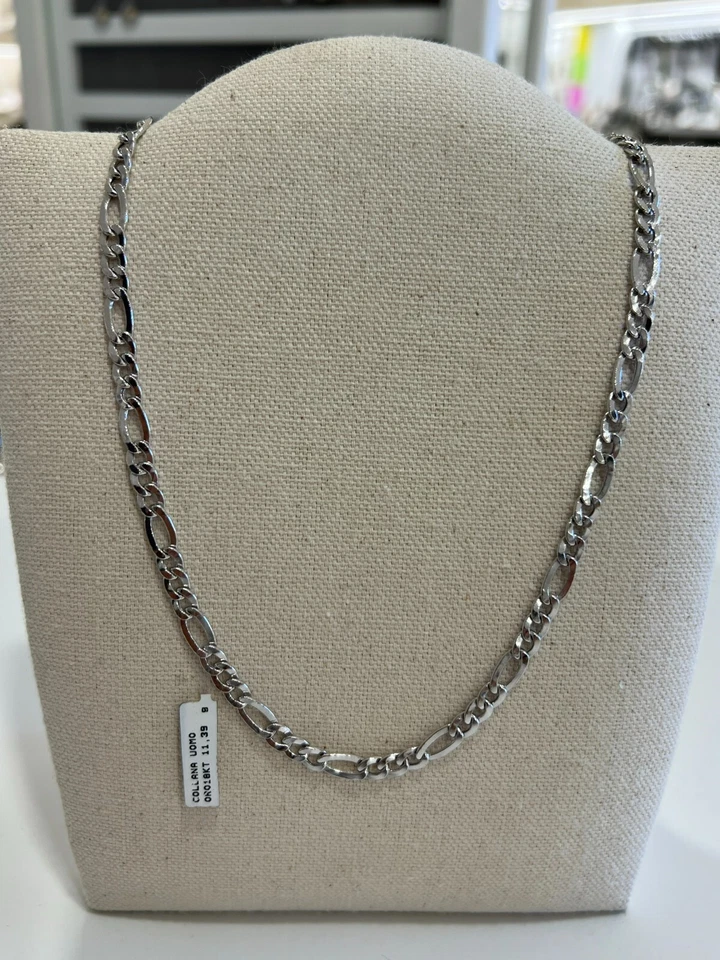 COLLANA ORO BIANCO 18KT TITOLO 750  PESO GRAMMI 11,39 - Immagine 1 di 4