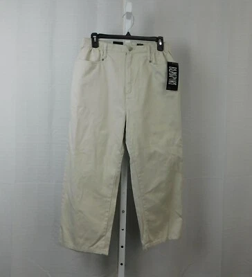 Blassport Women's Elastic-Waist Straight-Leg Cotton Capri Pants- 10, Khaki #2661 - Image 1 of 4