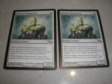MTG Magic Solemn Simulacrum x2 Mirrodin (1 EX, 1 LP)