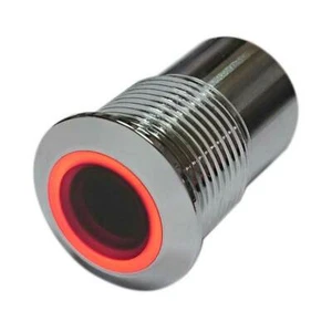 Pulsante Touchless (Sensore IR) LED Rosso/Alloggiamento in Metallo/10~24v - Foto 1 di 2