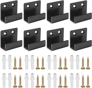 8 Pcs U Shaped Stainless Steel Mirror Hanging Bracket with Screw Expansion Tube - Picture 1 of 15
