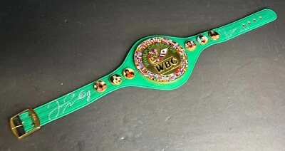 Julio Cesar Chavez Floyd Mayweather Jr Signed FS WBC Boxing Belt 'HOF' BAS - Image 1 of 4