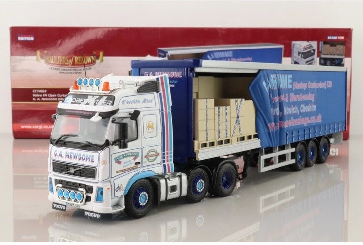 CORGI VOLVO FH OPEN CURTAINSIDE & BOX LOAD - G.A. NEWSOME SCALE 1:50 CC14024 - Image 1 of 1