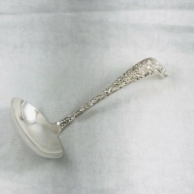 Cucharón grande Rose by Stieff Sterling Gravy 6 3/4" Foto 1 de 4