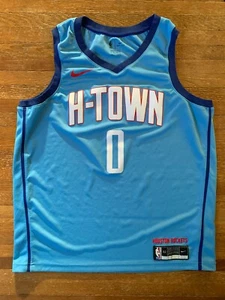 RARE Russell Westbrook Men's 52 Nike Swingman Houston Rockets Blue City Jersey - Picture 1 of 8