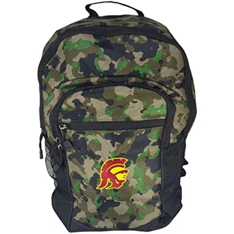 Officially Licensed NCAA "Warning" Backpack (USC Trojans Camo) Cover