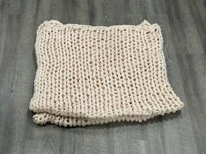 IENJOY HOME Home Collection Premium Chunky Knit Blanket In Blush Pink $199 - Picture 1 of 4