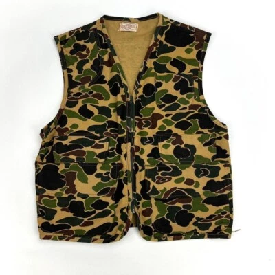 Vintage 1980s SafTBak Hunting Vest Duck Camo Cargo Vest - Image 1 of 4