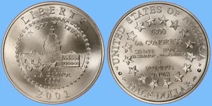 2001 P Capital Commemorative ~ Mint State MS UNC Half Dollar ~ BU 50c - Picture 1 of 1