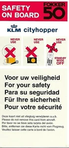 Safety Card - KLM Cityhopper - F50 (S4363) - Bild 1 von 1