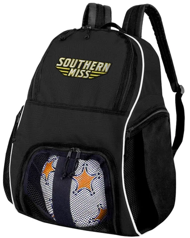 Southern Miss Soccer Backpack - OFFICIAL USM Volleyball Bag -SIDE SHOE POCKETS! Cover