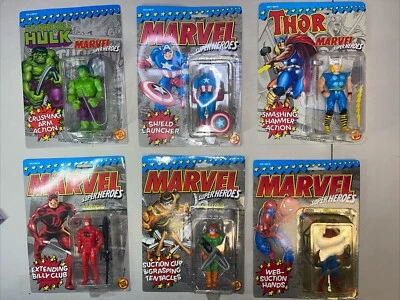 1990 Toy Biz Marvel Super Heroes Daredevil Hulk Dr Octopus Spider Man Thor Cap A - Image 1 of 4
