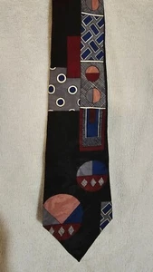 Herren Krawatte: Gianfranco Ruffini: Schwarz/Mehrfarbig Abstrakt 100% Italienische Seide - Bild 1 von 5