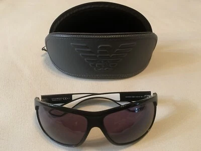 RARE Genuine EMPORIO ARMANI Shiny Black White Sunglasses EA 919/S  D28Y1. - Image 1 of 4