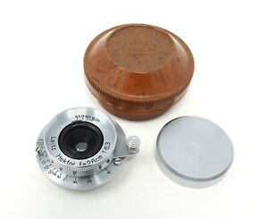 Leica Leitz Hektor 2.8cm 28mm F6.3 Lens LTM L39 Screw Mount w/ Case Near MINT