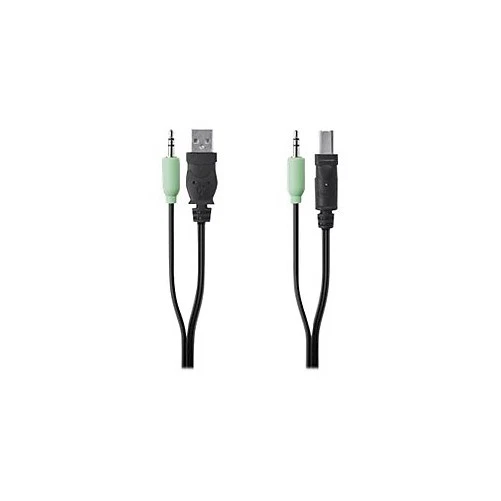 BELKIN-KVM F1D9022B06T TAA USB/AUD SKVM CBL USB A/B 3.5MM AUDIO 6 04-BAG &LABEL - Image 1 of 1