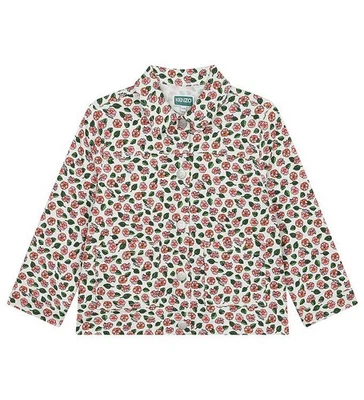 Chaqueta de mezclilla kenzo nueva sin etiquetas - marfil/rosa con flores niño talla 6A Foto 1 de 4