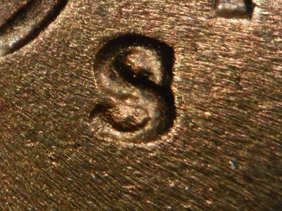 高等级完好错误 1949-S 林肯 WHEAT CENT RPM#6 BU — 第 1/3 张图片