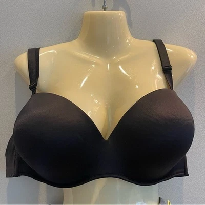 CACIQUE Strapless Bra size 44C Removable Straps Black Sexy Satin DL11070783 - Image 1 of 4