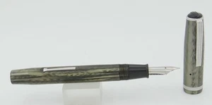 Esterbrook J Transitional Grey w/Stripe Jewel Fountain Pen - 9555 F Nib - 1940's - Picture 1 of 6