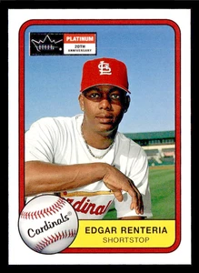 Fleer Platinum Edition 2001 lámina paralela #22 Edgar Renteria Cardinals SP #/201 - Imagen 1 de 2