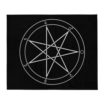 Planetary Heptagram Blanket Ritual Circle Cloth Planetary Heptagram Cloth - Image 1 of 4
