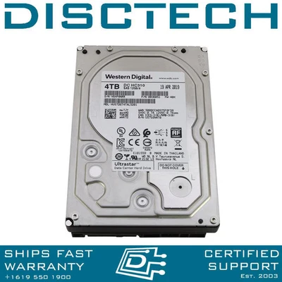 HGST/Hitachi 0B36051/HUS726T4TAL5201 4TB 3.5" 7.2K RPM Enterprise SED SAS HDD - Image 1 of 3
