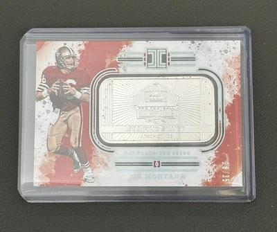 Barra de plata Panini Impeccable 2025 - 49ers Legend Joe Montana Salón de la Fama/35 Foto 1 de 3