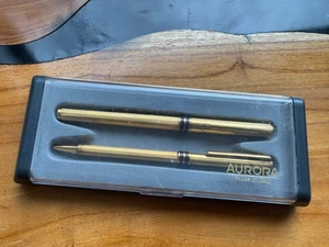 Aurora Marco Polo Vermeil Fountain and Ballpen Set - Picture 1 of 19