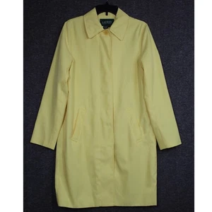 Lauren Ralph Lauren impermeabile donna piccolo vintage giallo burro trench coat - Foto 1 di 6