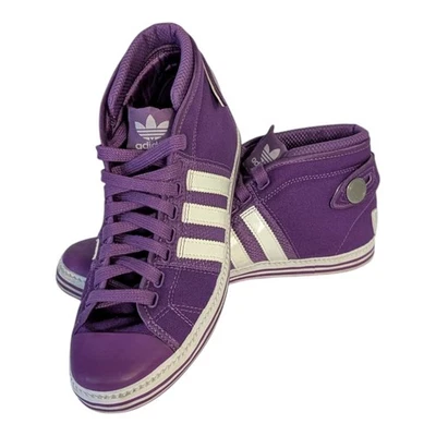 Adidas Women's Purple Rare High Top Vanity Vulc Mid 7.5 Artist Smiley Edition - Image 1 of 4