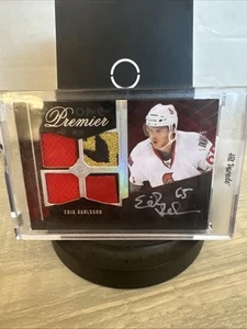 2009-10 O-PEE-CHEE PREMIER 292/299 ERIK KARLSSON ROOKIE PATCH AUTO SENATORS - Picture 1 of 3