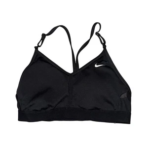 Nike Indy Light-Support Padded V-Neck Sports Bra Women's Size M Black Dri-Fit - Picture 1 of 6