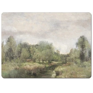 Paquete de 4 manteles individuales de tablero duro de paisaje exuberantes con respaldo protector de corcho - Imagen 1 de 7