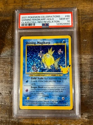 POKEMON 2021 Celebrations Neo Revelation SHINING MAGIKARP Holo #66 PSA 10 Gem 2 - Image 1 of 2