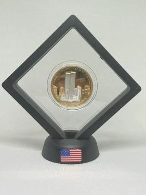 2001-2006 World Trade Center Comm. 999 Silver& Gold From Ground O Stand&Coa🇺🇸✨ - Image 1 of 4
