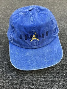 Jordan NBA Blue Hat Hook And Loop Peak Logo Cap - Picture 1 of 9