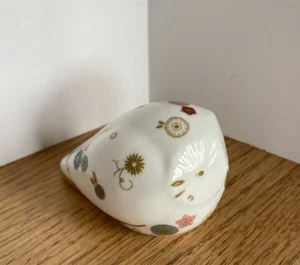 Vtg Aynsley Owl Fine Bone China Small Figurine Flowers Gold Trim Made in England - Picture 1 of 24