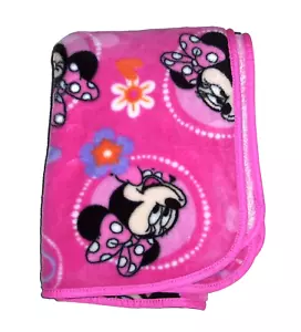 Disney Junior Minnie Mouse Blanket Pink Bow Flower Heart Purse Purple Orange - Picture 1 of 3