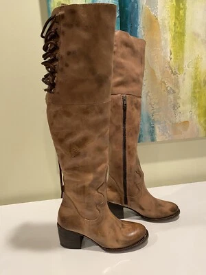 Freebird by Steven Rolls Botas de Encaje de Cuero Marrón Rústico Talla 6 Nuevas Foto 1 de 4