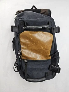 OXA Multi-Use Duffel Bag Travel Canvas Leather Backpack For Men 10x6x15 Hiking - Picture 1 of 10