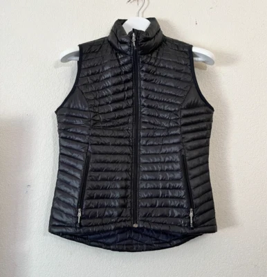 Chaleco acolchado Eastern Mountain Sports para mujer pequeño negro Downtek empaquetable cremallera completa Foto 1 de 4