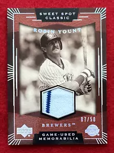 Maglia Robin Yount 2004 Sweet Spot Classic Silver Rainbow Game usata #d/50 - Foto 1 di 2