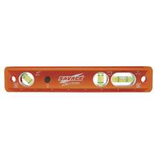 9 In. Aluminum Lighted Magnetic Torpedo Level with 3 Bubble Vials, Etched Ruler 
